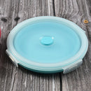 Axyaa Silicone Folding Lunch Box with Sealed Preservation - Outdoor, Microwave Safe