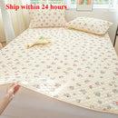 Axyaa Ice Silk Mat Cool Mattress Protector Set