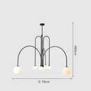 Axyaa Nordic Minimalist Modern Chandelier for Living Room Dining Bedroom