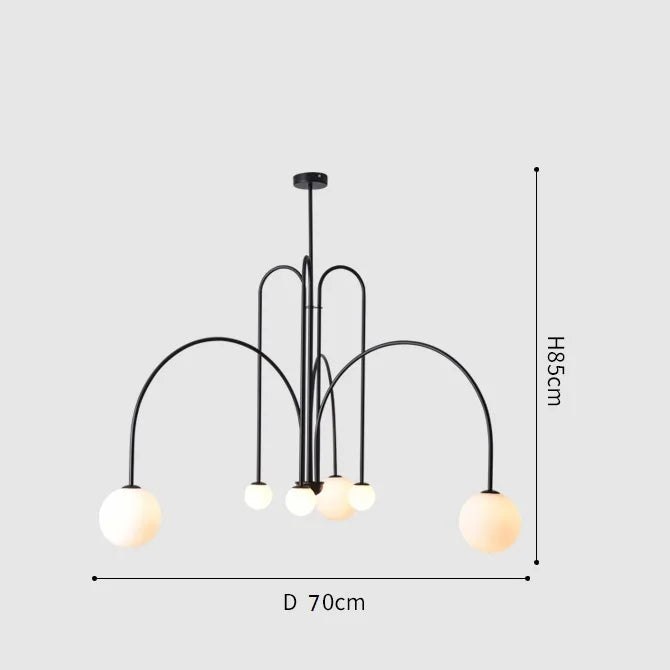 Axyaa Nordic Minimalist Modern Chandelier for Living Room Dining Bedroom