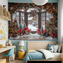 Axyaa Winter Wonderland Christmas Tapestry: Festive Home & Outdoor Decor