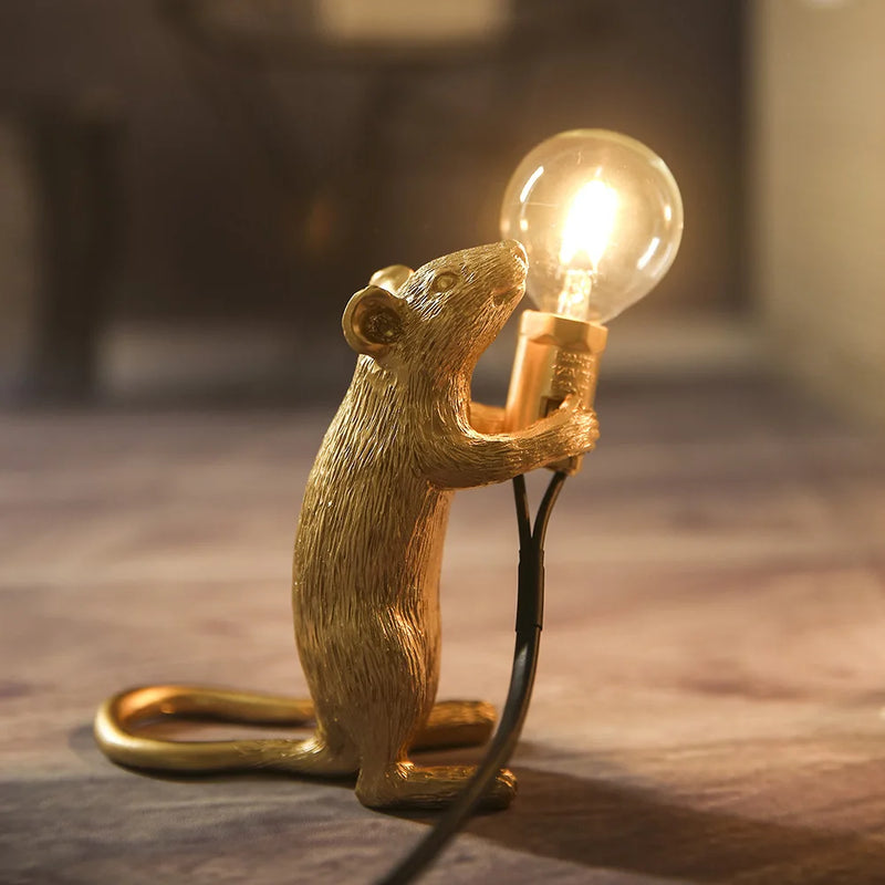 Axyaa Nordic Mouse Lamp LED Night Light for Home Room Decor