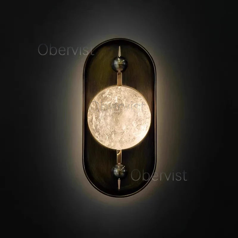 Designer Marble Wall Lamp Retro Creative Living Room Bedside Aisle Lamp by Axyaa