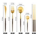 Axyaa Stainless Steel Cutlery Set - Coffee Spoon, Dinner Fork, Knife - Glossy Flatware