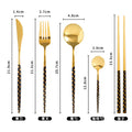 Axyaa Stainless Steel Cutlery Set - Coffee Spoon Dinnerware Fork Knife Kitchen Flatware