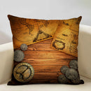 Nautical Compass Cushion Cover for Home, Office, Cafe & Car Decor - Axyaa Brand