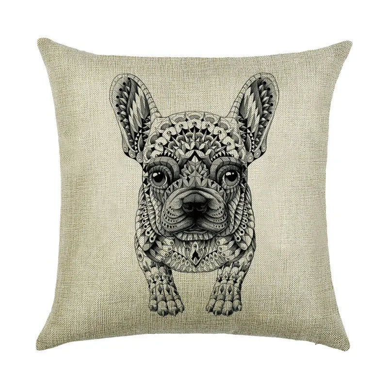 Axyaa Cartoon Design Linen Pillowcase for Home Décor