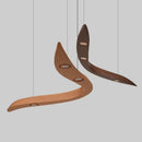 Axyaa Modern Wooden Pendant Lights LED Hanging Lamps Fixture for Living Room