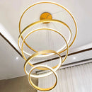Axyaa Crystal Chandelier Stair Pendant Light Modern Home Decor Living Room Interior Lighting