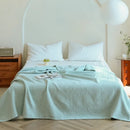 Axyaa Pure Cotton Gauze Throw Blanket, Air Condition Comforter, Solid Jacquard Bed Cover