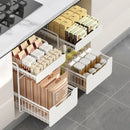 Axyaa 2 Layer Sliding Storage Rack for Kitchen Under Sink Organizer