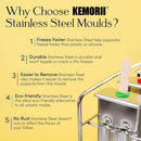 Axyaa Stainless Steel Popsicle Mold Rack & Ice Pop Maker Kit