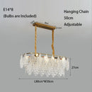 Axyaa French Cream Glass Chandelier Modern Minimalist Art for Living Room