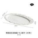 Axyaa Ceramic Fish Plate set, high-grade oval dinner plate for elegant dining experience.