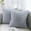 Axyaa Faux Fur Plush Pillow Cases Set of 2