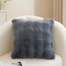 Axyaa Bubble Rabbit Fleece Pillowcase: Cozy Solid-Color Plush Cushion Cover for Autumn/Winter