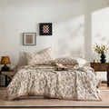 Axyaa Double-Layer Yarn Soybean Summer Quilt Set - Cotton Printed Bubble Design