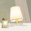 Axyaa Ceramic Copper Wall Lamp Single Head Fabric Bedroom Bedside Light