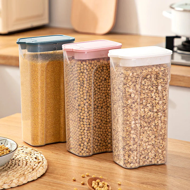 Axyaa Sealed Grain Rice Container Storage Box, Moisture-Proof Kitchen Organizer