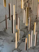 Axyaa Nordic Chandelier for Indoor Living Room Decor - Elegant Villa Staircase Pendant Lighting