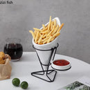 Axyaa French Fries Rack Set with Sauce Dish, Snack Display Stand, Molecular Cuisine Tableware