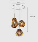 Axyaa Glass Pendant Light: Modern, LED, Creative Chandelier