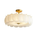 Axyaa Cream White Glass Pendant Light - Modern Nordic Chandelier
