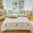 Axyaa Floral Printed Cotton Duvet Cover - Luxury Bedding with Zipper Closure