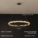 Axyaa Ice Water Crystal LED Pendant Light for Home Decor