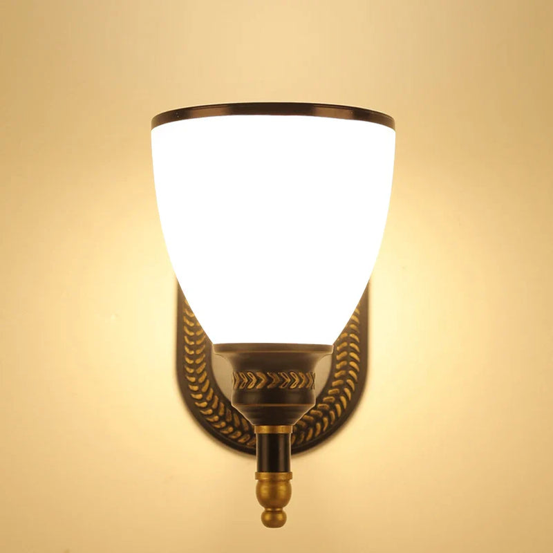 Axyaa Retro Glass Wall Lamp for Bedroom, Living Room, Bathroom, and More