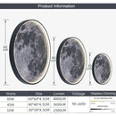 Axyaa LED Moon Wall Lamp: Remote Control Dimmable Night Light