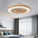 Axyaa Wood Grain Ceiling Fan Light for Kitchen Bedroom LED Integration