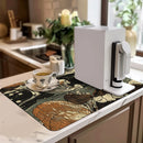 Axyaa Halloween Kitchen Draining Mat, Absorbent & Quick Dry for Coffee & Dishes