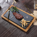 Axyaa Cheese Slate Flat Plate | Stone Arrangement Plate for Japanese & Korean Cuisine