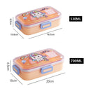 Axyaa Cartoon Lunch Box Set with Spoon - Leak-Proof Bento Container for Kids and Students
