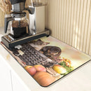 Axyaa Cute Puppy Kitchen Counter Drain Mat Set