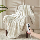 Axyaa Fast Heat 3D Jacquard Electric Heated Blanket - 6 Settings & 4 Hours