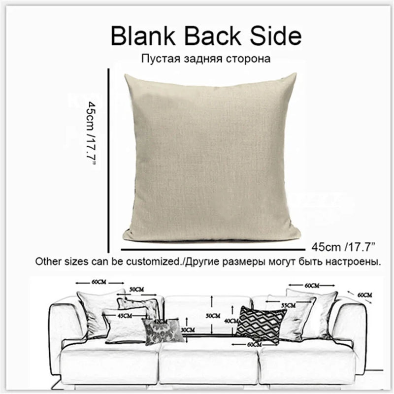 Axyaa Butterfly Linen Cushion Cover - Home Decor Pillowcase for All Seasons