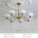 Axyaa Modern French Bedroom Chandelier LED Lamp