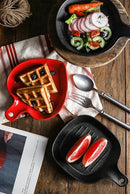 Axyaa Breakfast Baking Oven Ceramic Heart-Shaped Tray with Handle for Meals