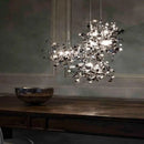 Axyaa Leaf Chrome Ceiling Chandelier Stainless Steel Nordic Light