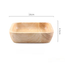 Axyaa Oak Square Wooden Bowl - High-grade, Japanese Kitchen Accessory
