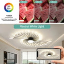 Axyaa Creative Fan LED Ceiling Lamp for Modern Living Room Decor