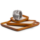 Axyaa Wooden Microfiber Velvet Multi-Purpose Jewelry Tray Storage Display