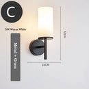 Axyaa Nordic Retro LED Wall Lamp, Classic Fabric Light for Bedroom, Living Room, Corridor