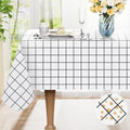 Axyaa Buffalo Flannel Backed Tablecloth: Waterproof, Wipeable, Outdoor, Rectangle Table Cover