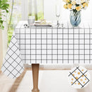Axyaa Buffalo Flannel Backed Tablecloth: Waterproof, Wipeable, Outdoor, Rectangle Table Cover