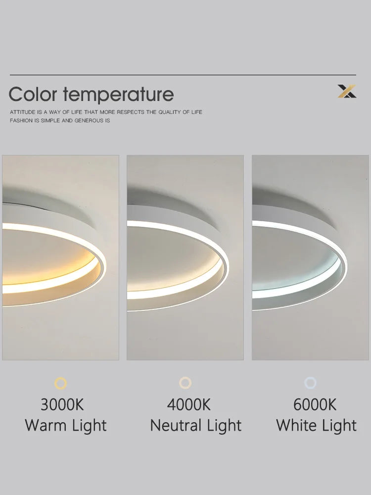 Axyaa Bedroom Ceiling Lamp LED Modern Minimalist Nordic Master Bedroom Lighting