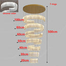 Axyaa Crystal Chandelier Stair Pendant Lamp Living Room Pendant Lights