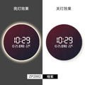 Axyaa Circular Decorative Human Body Induction Digital Clock Wall Lamp Living Room Wall